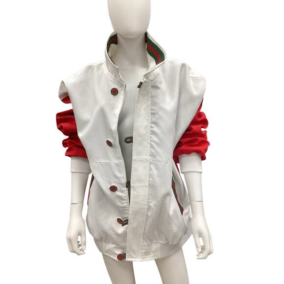 Dapper Dan VTG Authentic 90s Perforated Bomber Jacket SZ XXL - Picture 4 of 7